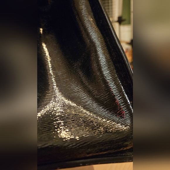 MICHAEL KHORS Selma Large Top Zip Satchel Patent Leather -Black. - Picture 5 of 14